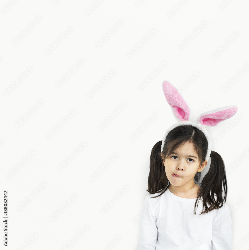 Little Girl With Bunny Ears Curious Studio