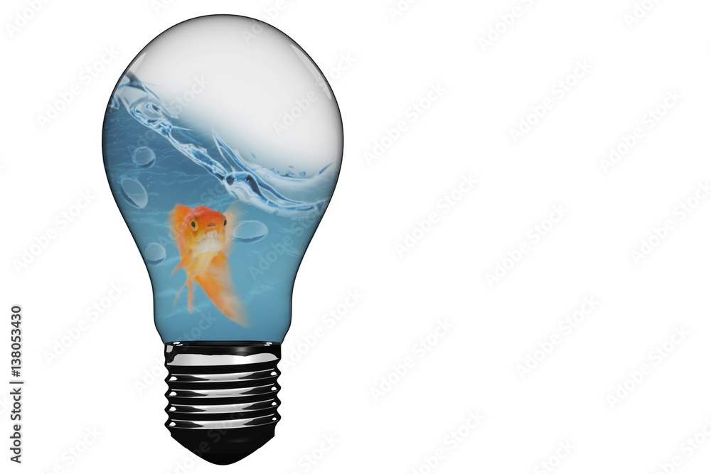 Composite image of empty light bulb