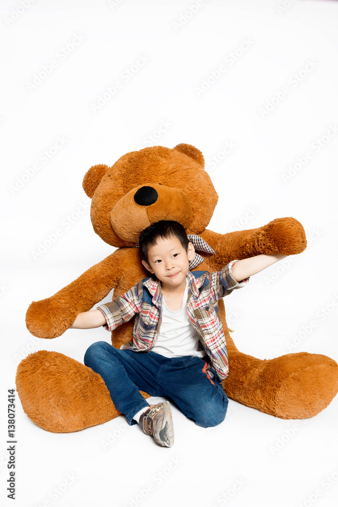 isolated naughty boy on white background