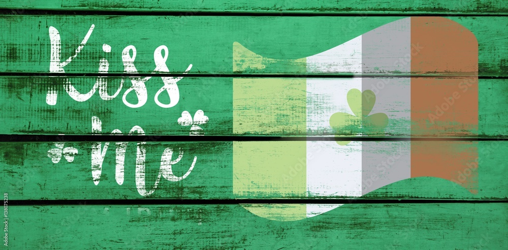 Digital composite of Patricks day greeting