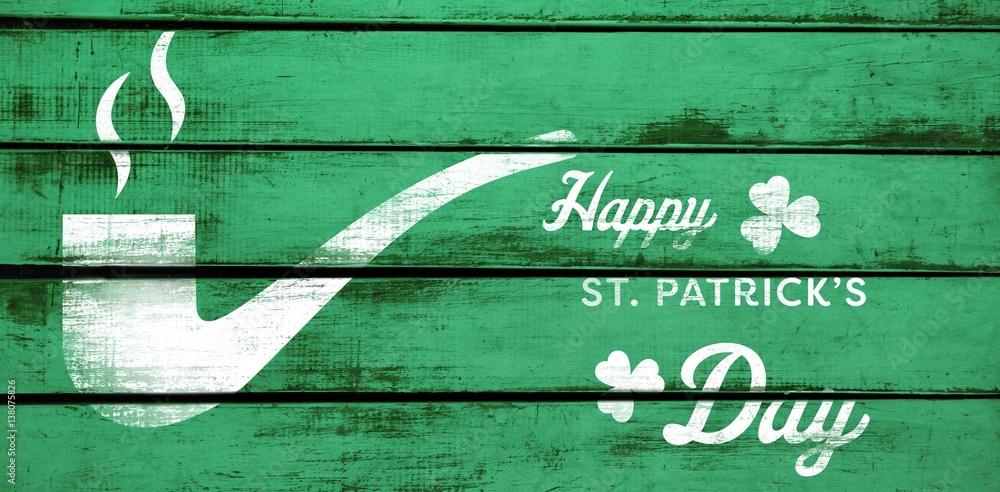 Digital composite of Patricks day greeting