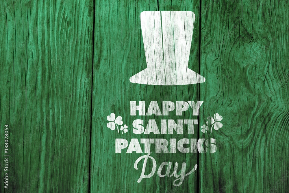 Digital composite of Patricks day greeting