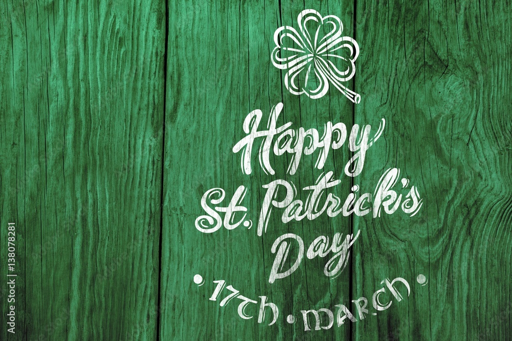 Digital composite of Patricks day greeting