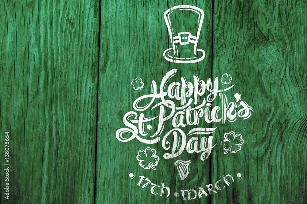 Digital composite of Patricks day greeting