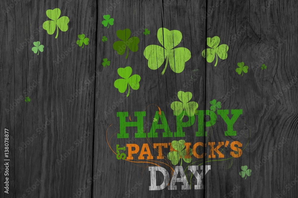 Digital composite of Patricks day greeting