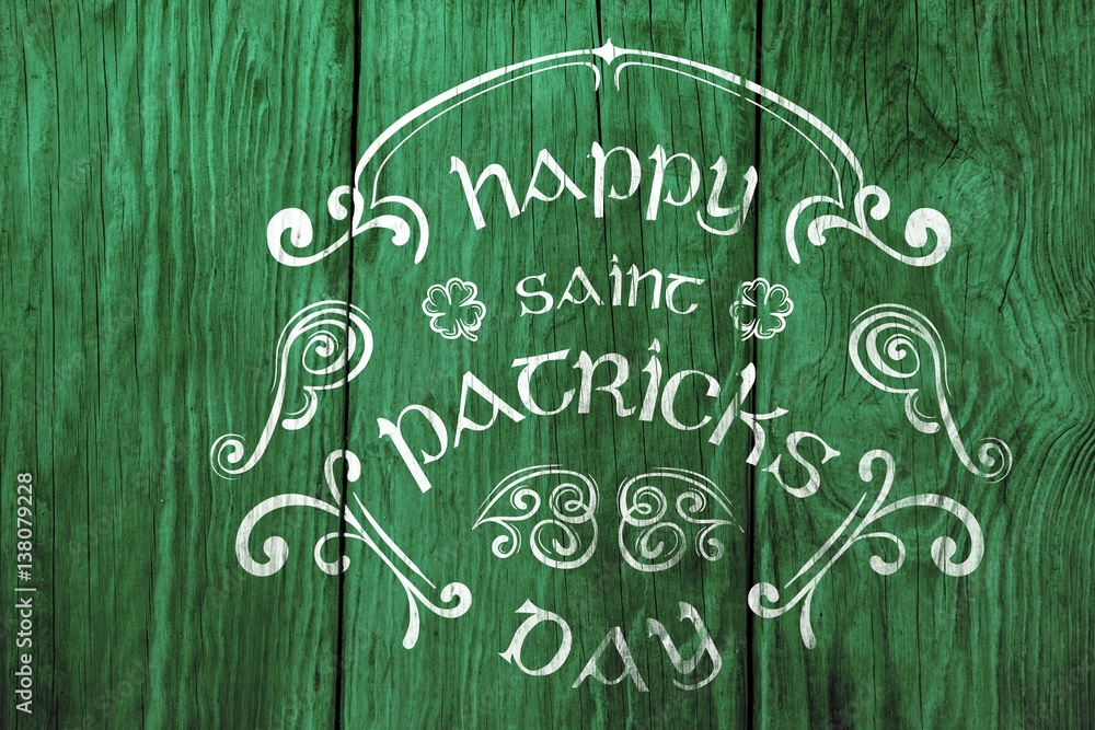 Digital composite of Patricks day greeting