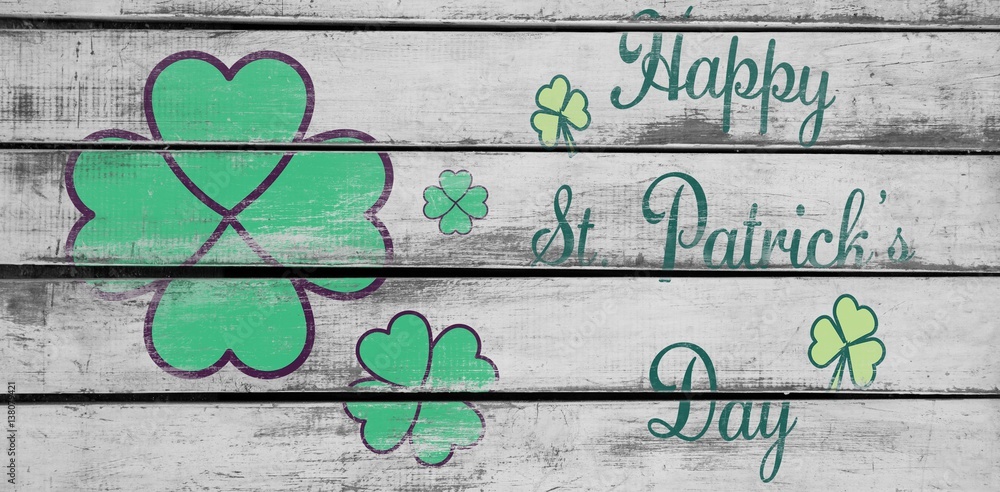 Digital composite of Patricks day greeting