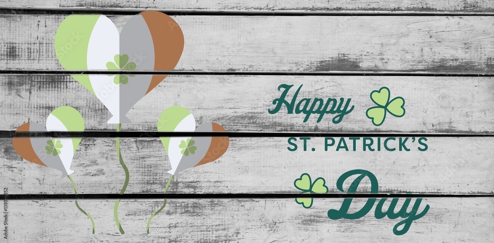 Digital composite of Patricks day greeting