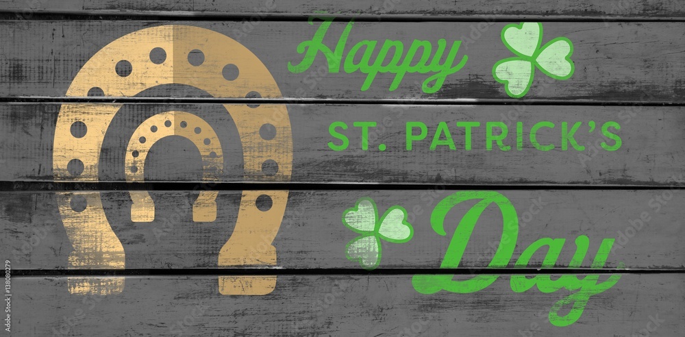 Digital composite of Patricks day greeting