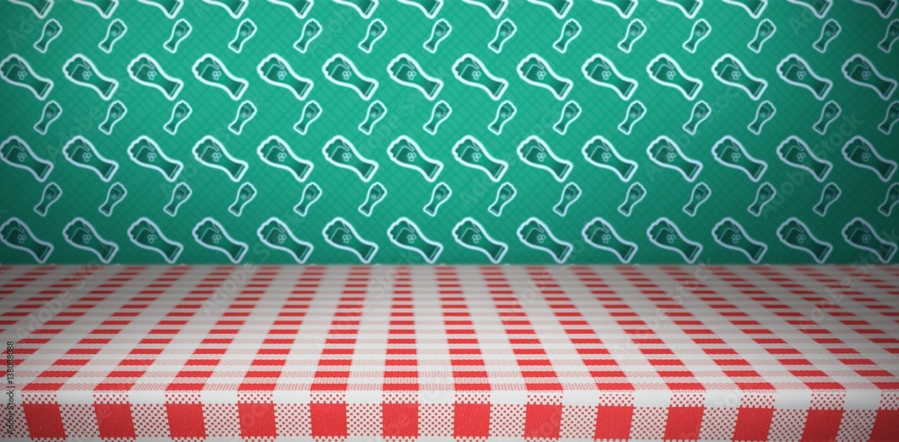 Patricks day wallpaper above table