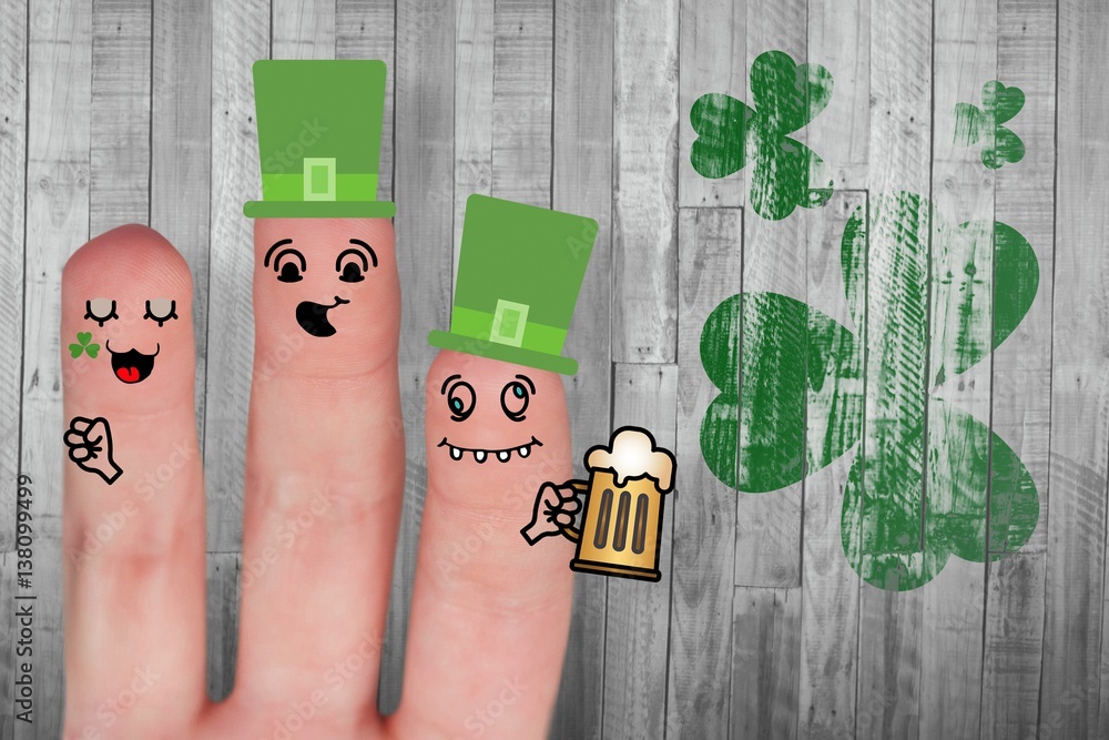 Patricks day hands with message