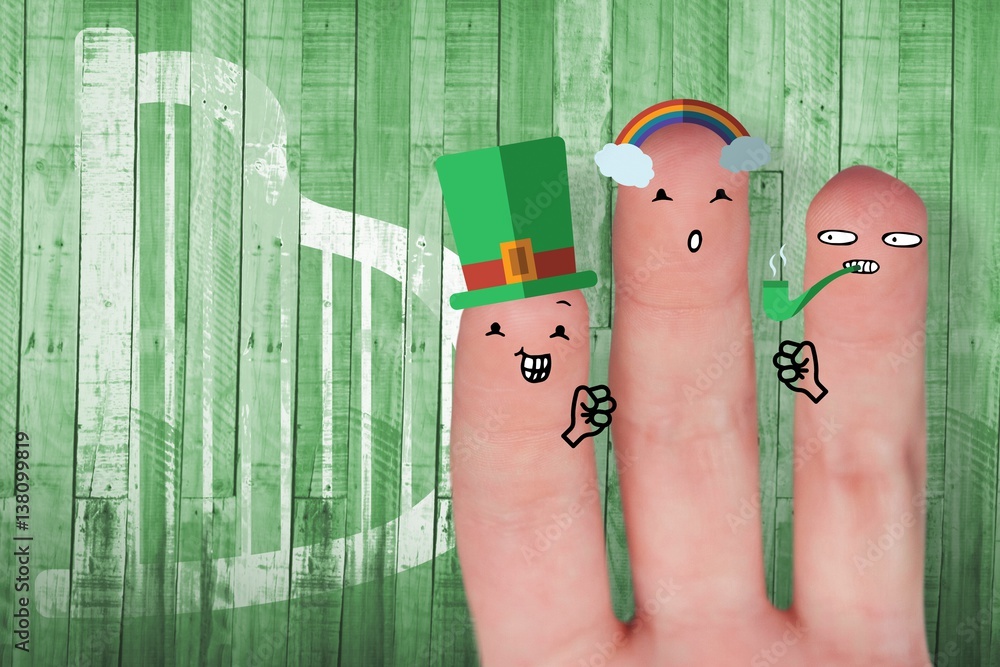 Patricks day hands with message