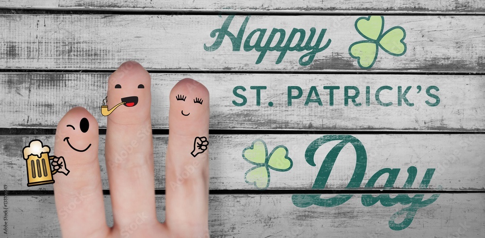 Patricks day hands with message