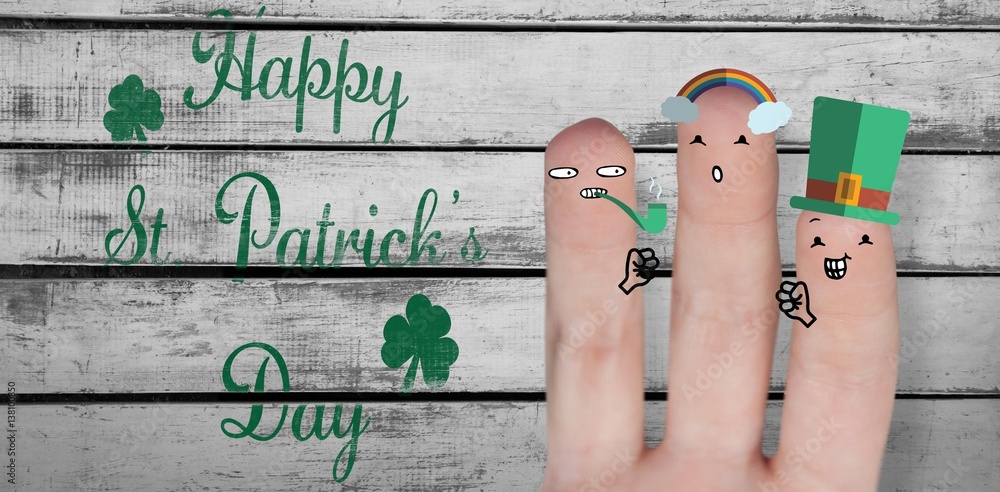 Patricks day hands with message