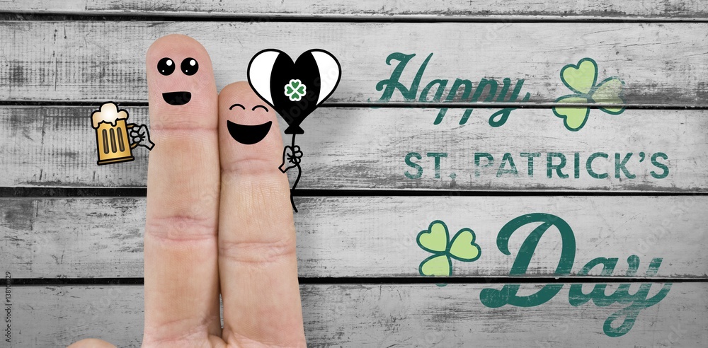 Patricks day hands with message