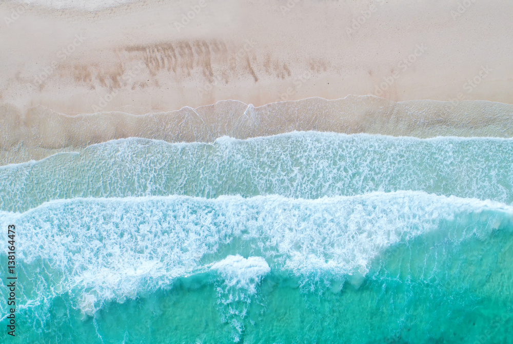 Aerial view. Top view.amazing nature background.The color of the water and beautifully bright.Azure 