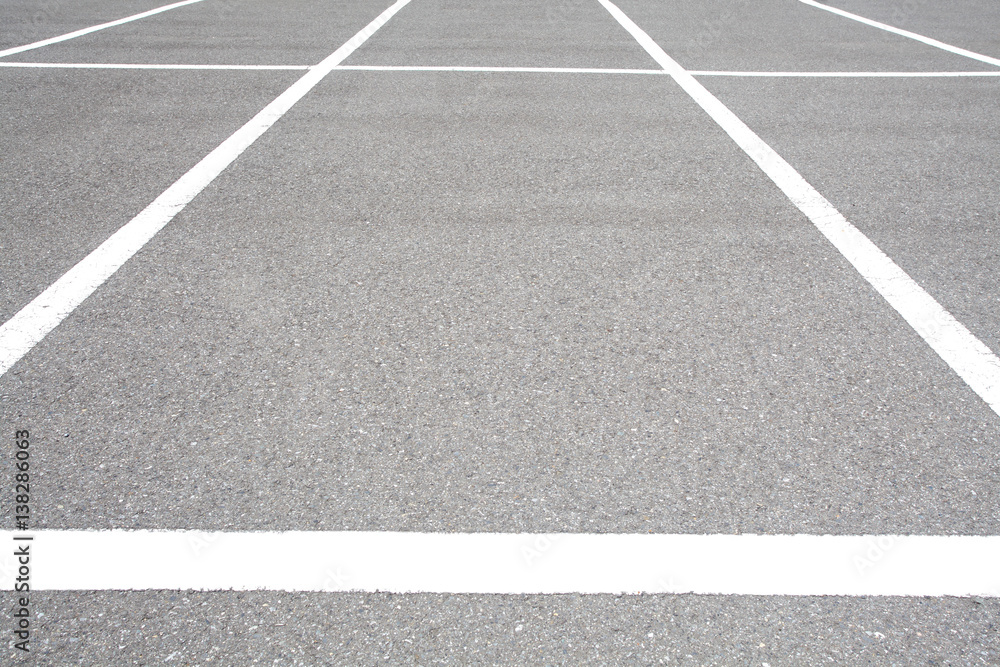 Empty space at outdoor car parking lot