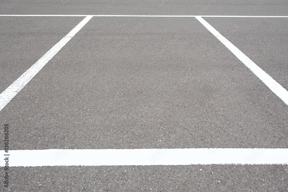 Empty space at outdoor car parking lot