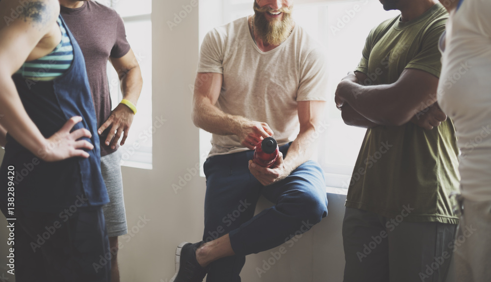 Diversity People Exercise Class Relax Concept