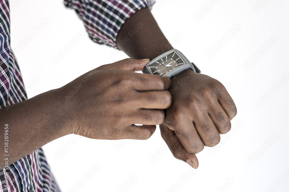 Human Hand Setting Watch Instrument of Time