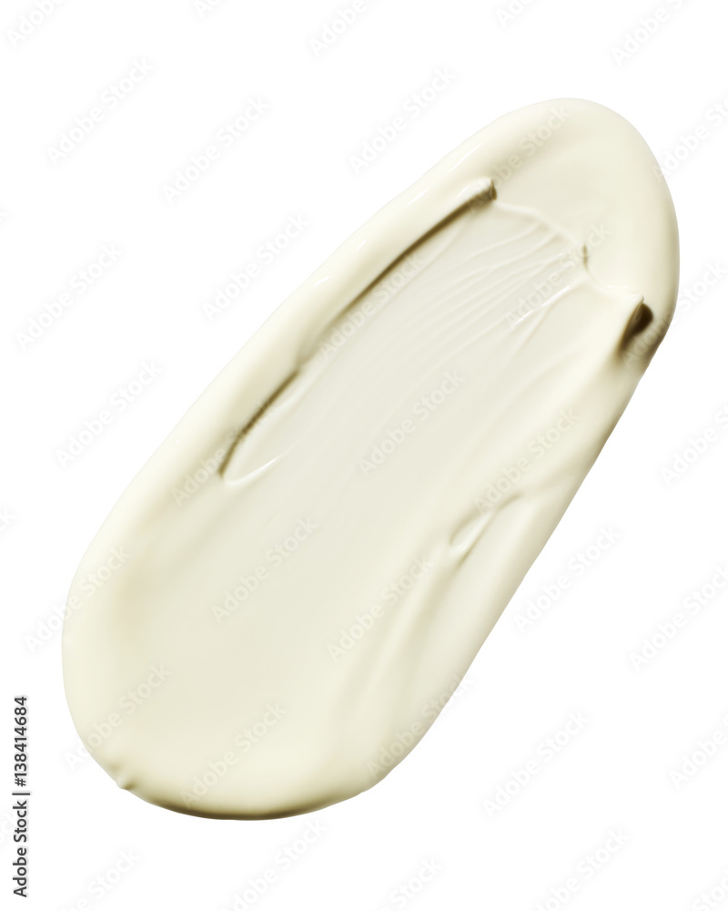 Cosmetic cream in abstract shape on background