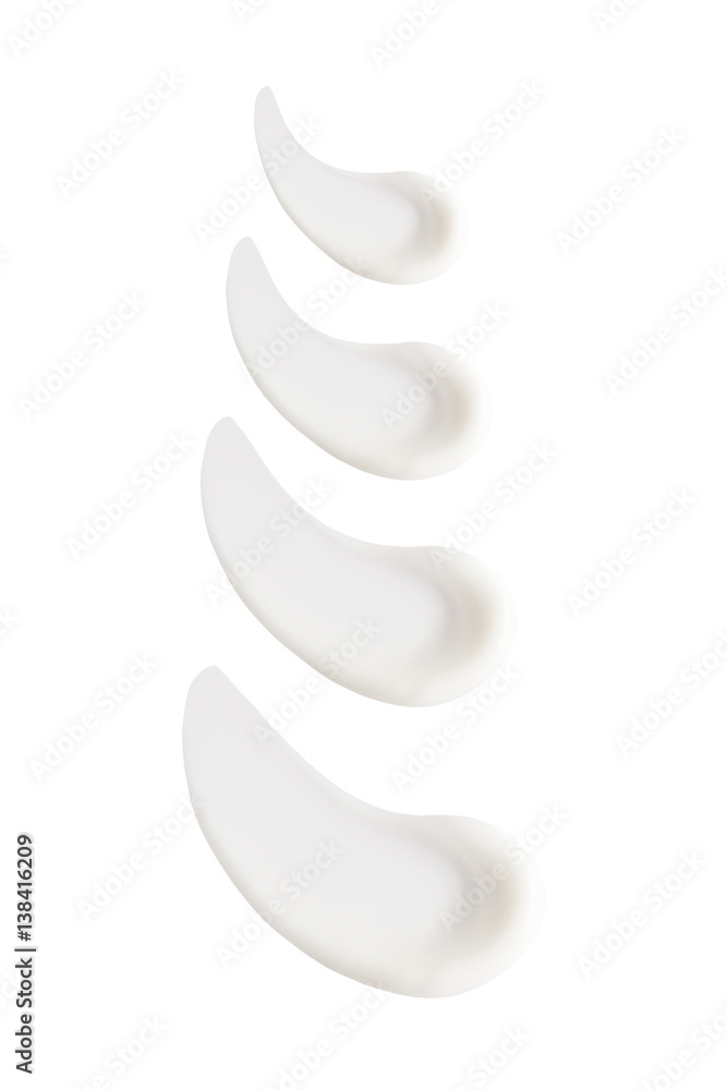 Cosmetic cream in abstract shape on background