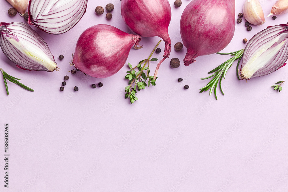 red onions and spices