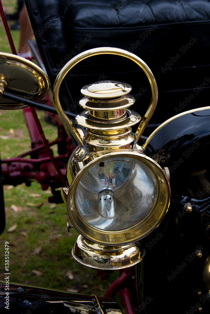 Headlight of a vintage car