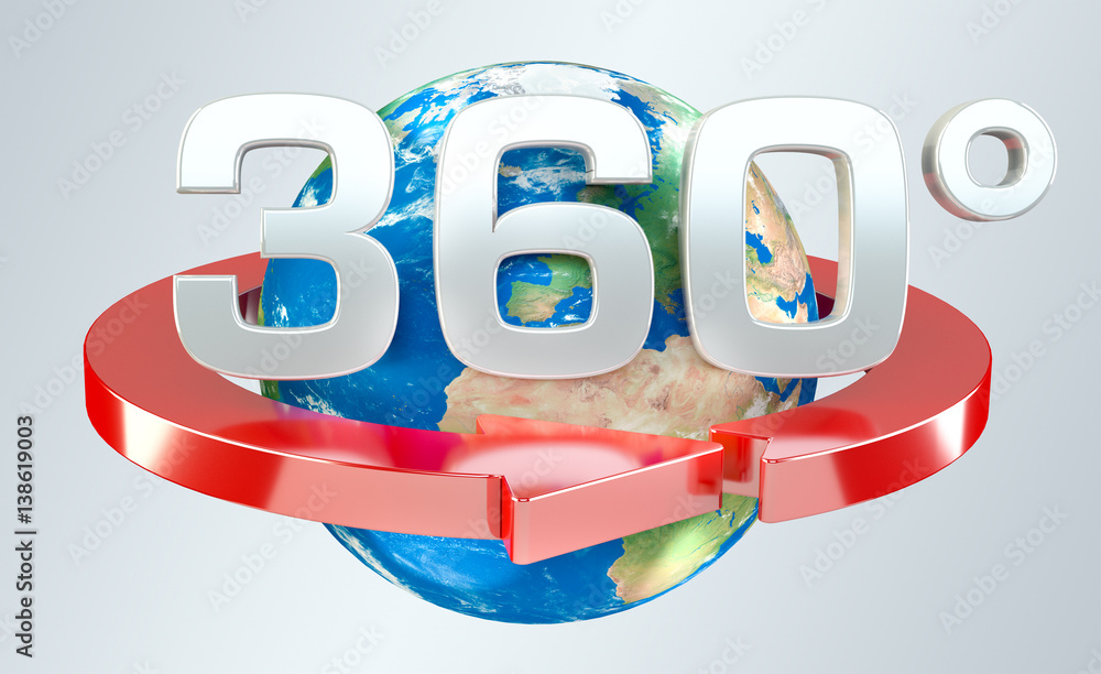 360 degree 3D render icon