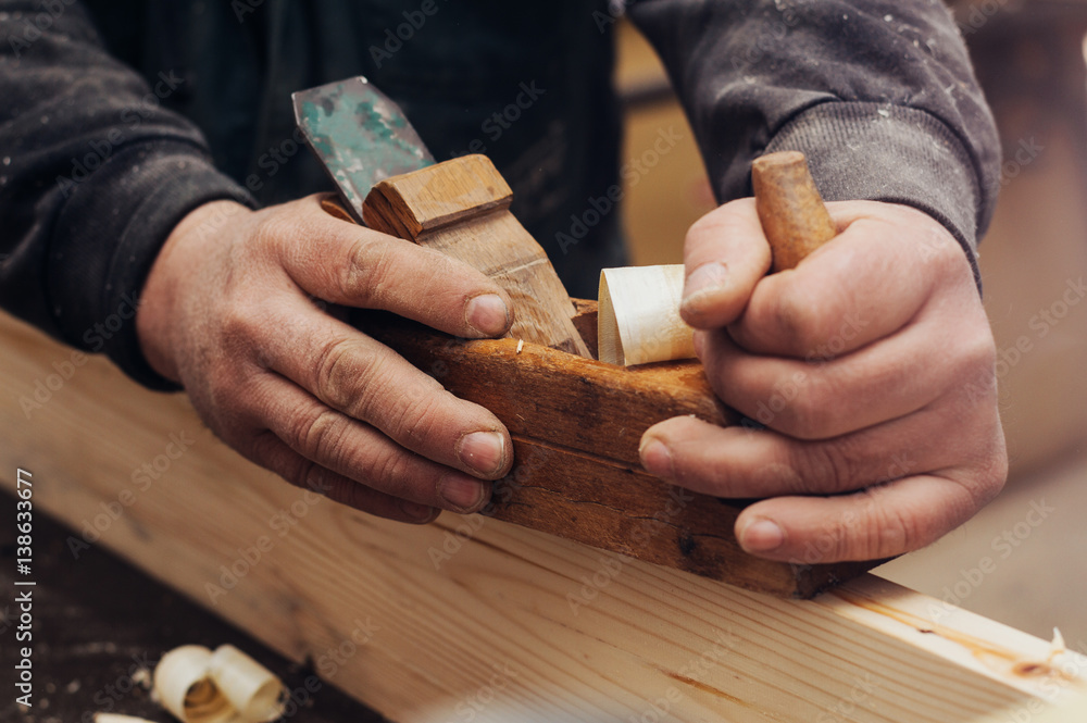 Craftsman working in his workspace