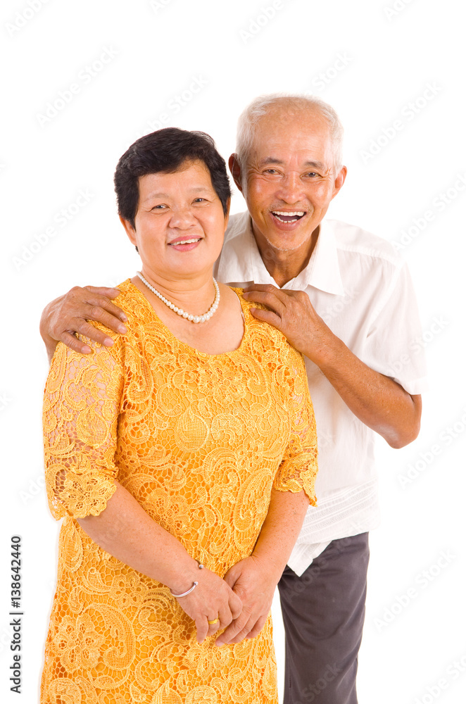 Asian senior couple