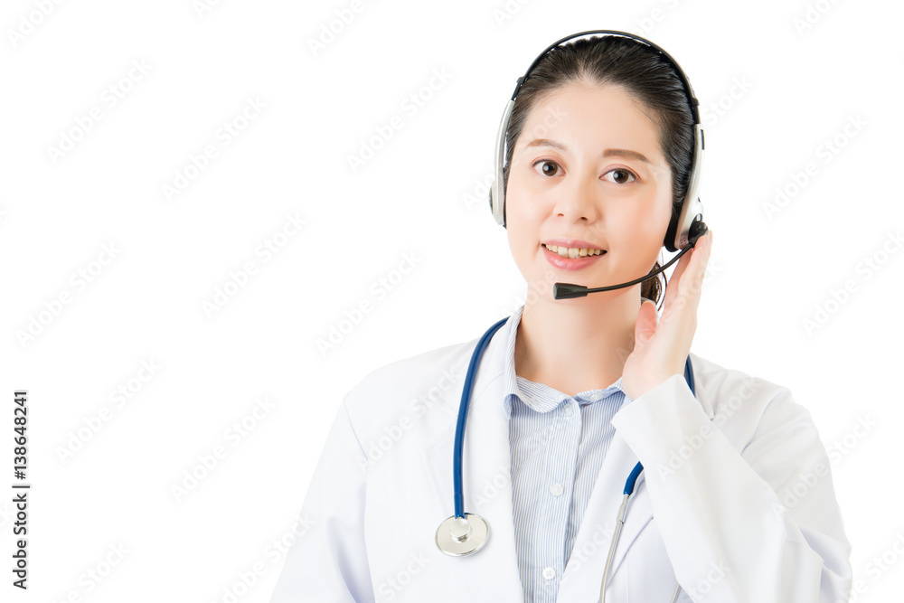 professional doctor happy to serve online for medical knowledge