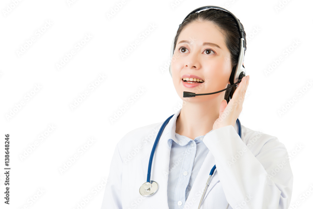 professional doctor happy to serve online for medical knowledge