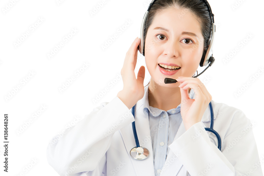 professional doctor happy to serve online for medical knowledge