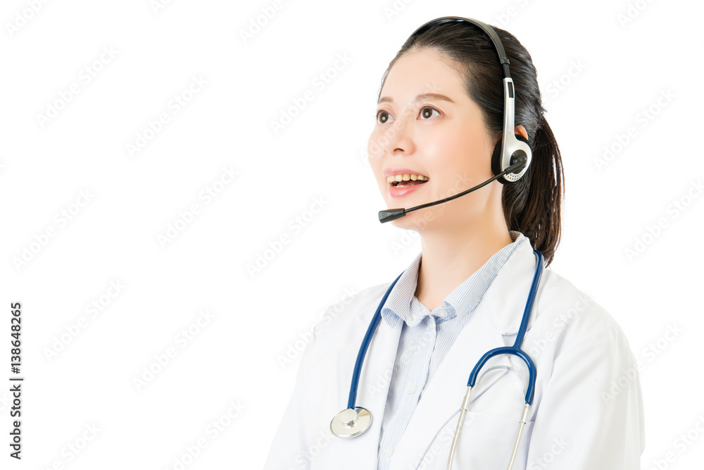 professional doctor happy to serve online for medical knowledge