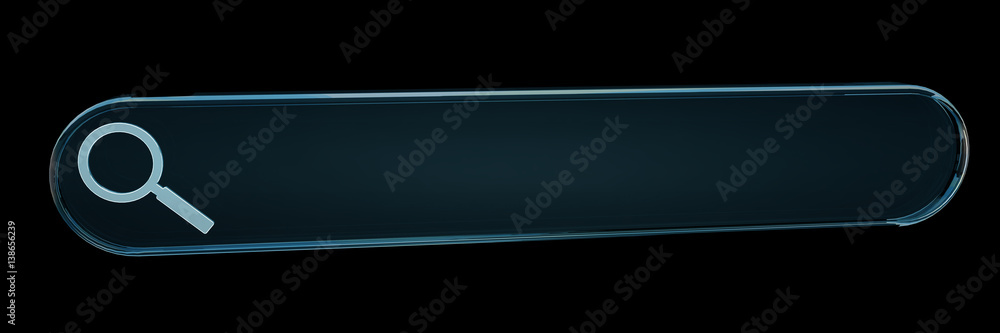 Digital web address search bar 3D rendering