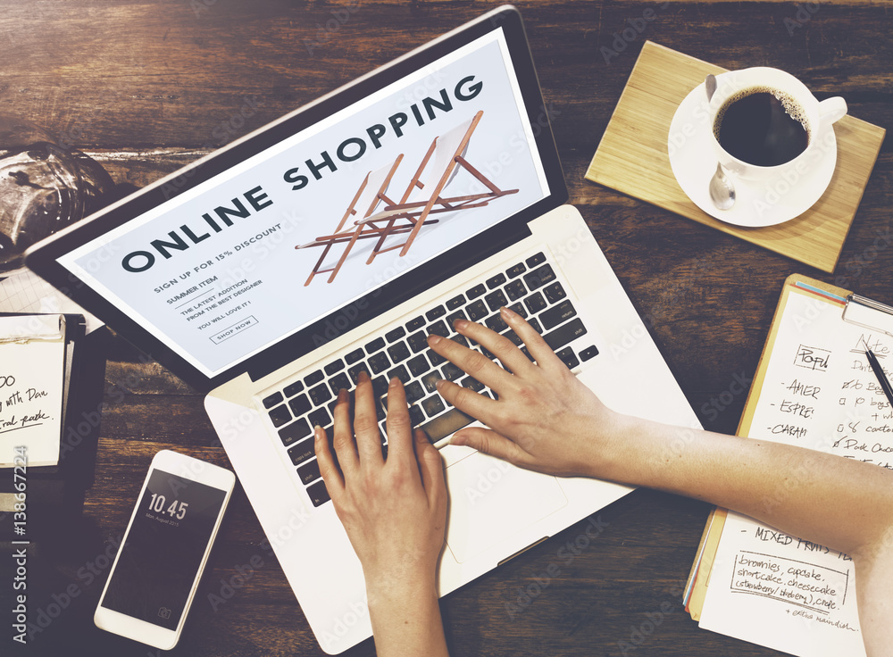 Shopping Online Shopaholics E-Commerce E-Shopping Concept