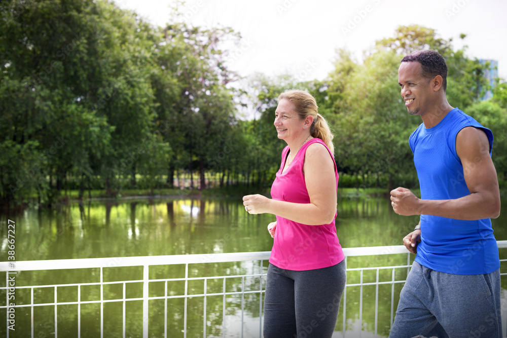 Couple Exercise Happiness Healthy Lifestyle Concept