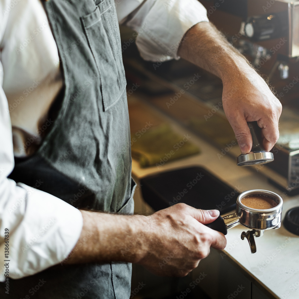 Coffee Barista Cafe Steam Occupation Apron Concept