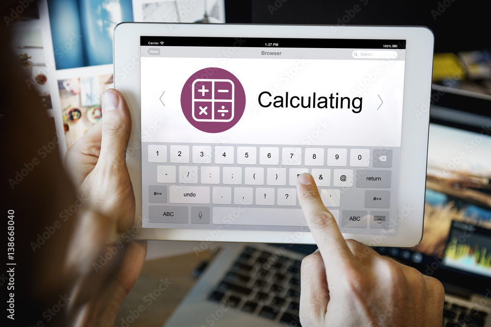 Digital Calculator Webpage Application Concept