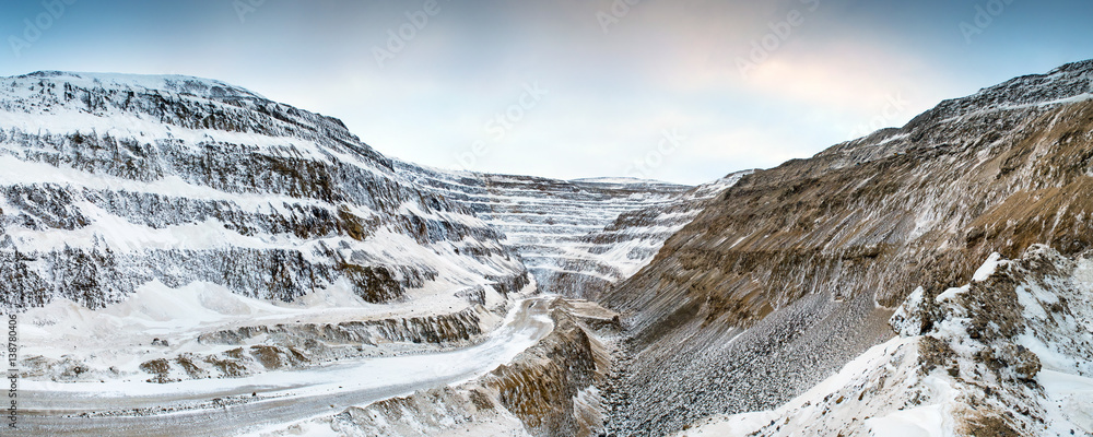 Gold mining in the winter