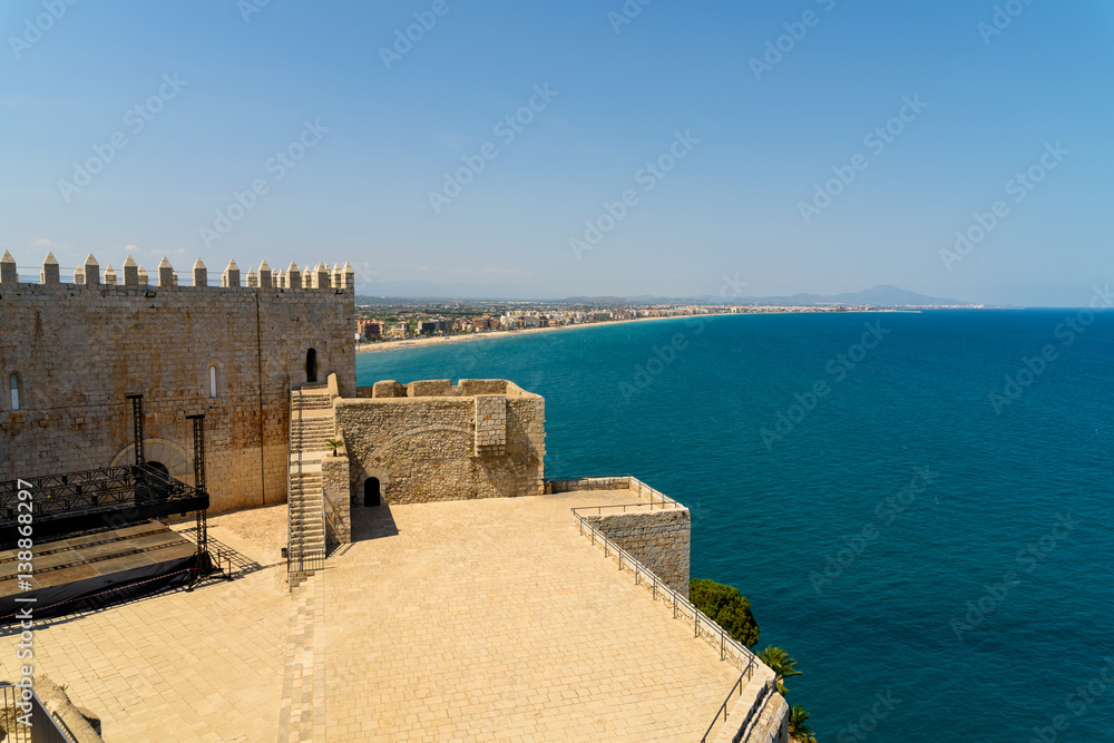 Papa Luna Castle Of Peniscola City In Spain