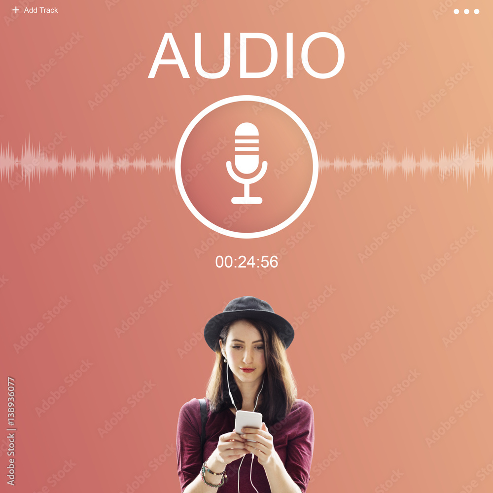 Audio Record Application Sound Concept