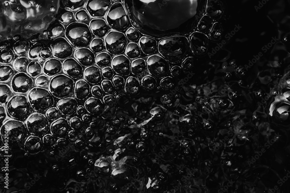 water surface with bubbles Abstract background White and Black