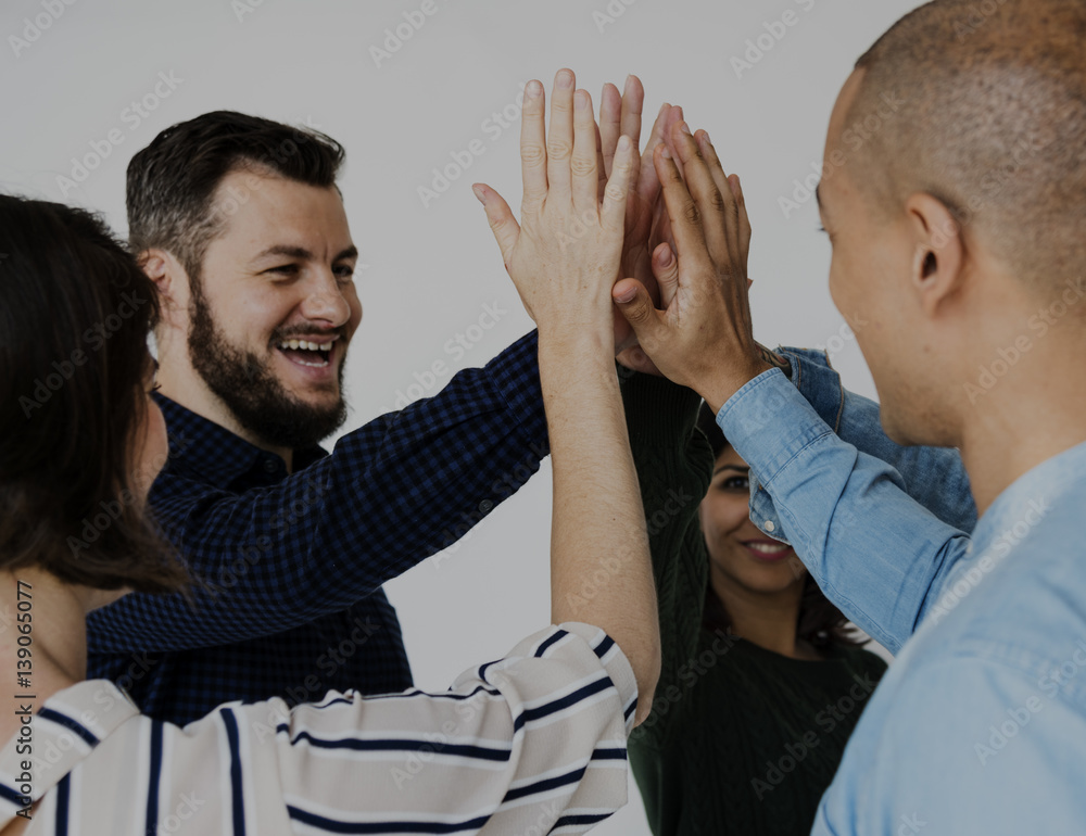 Group of Diverse People Hands Together Teamwork