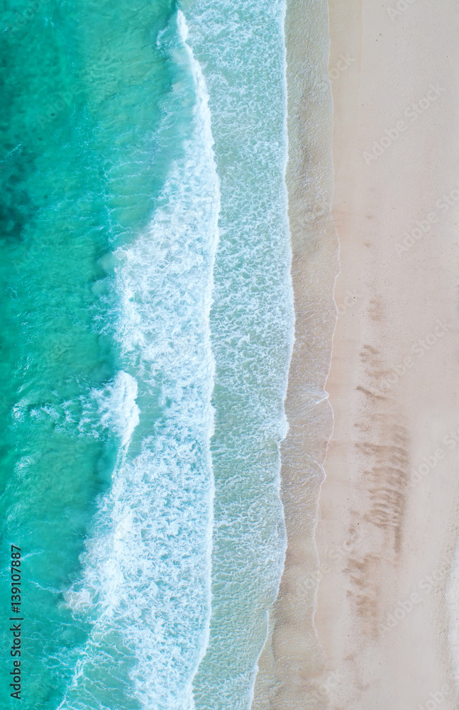 Aerial view. Top view.amazing nature background.The color of the water and beautifully bright.Azure 