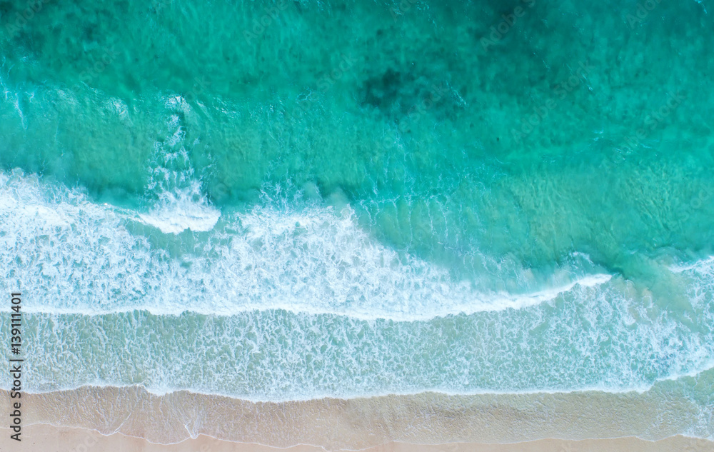 Aerial view. Top view.amazing nature background.The color of the water and beautifully bright.Azure 