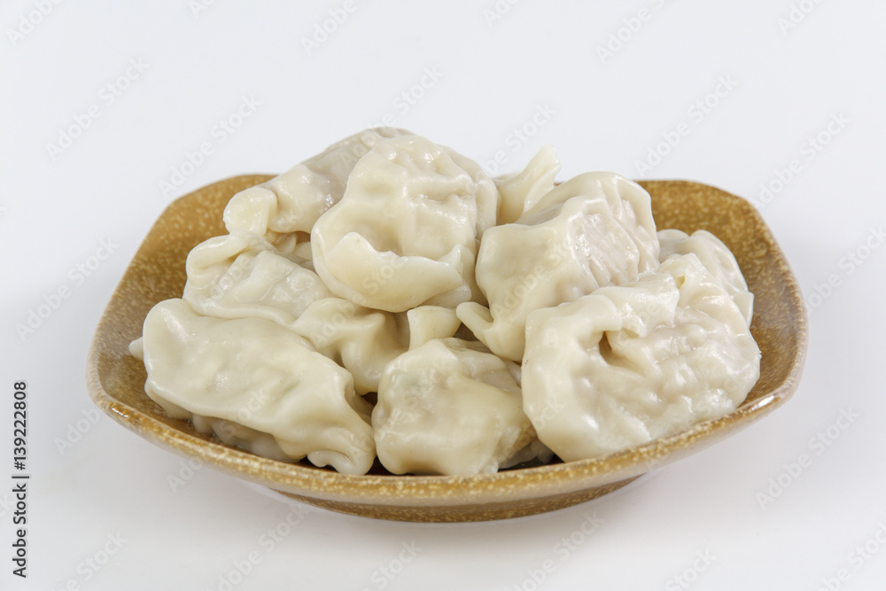 Dumplings isolated on white background