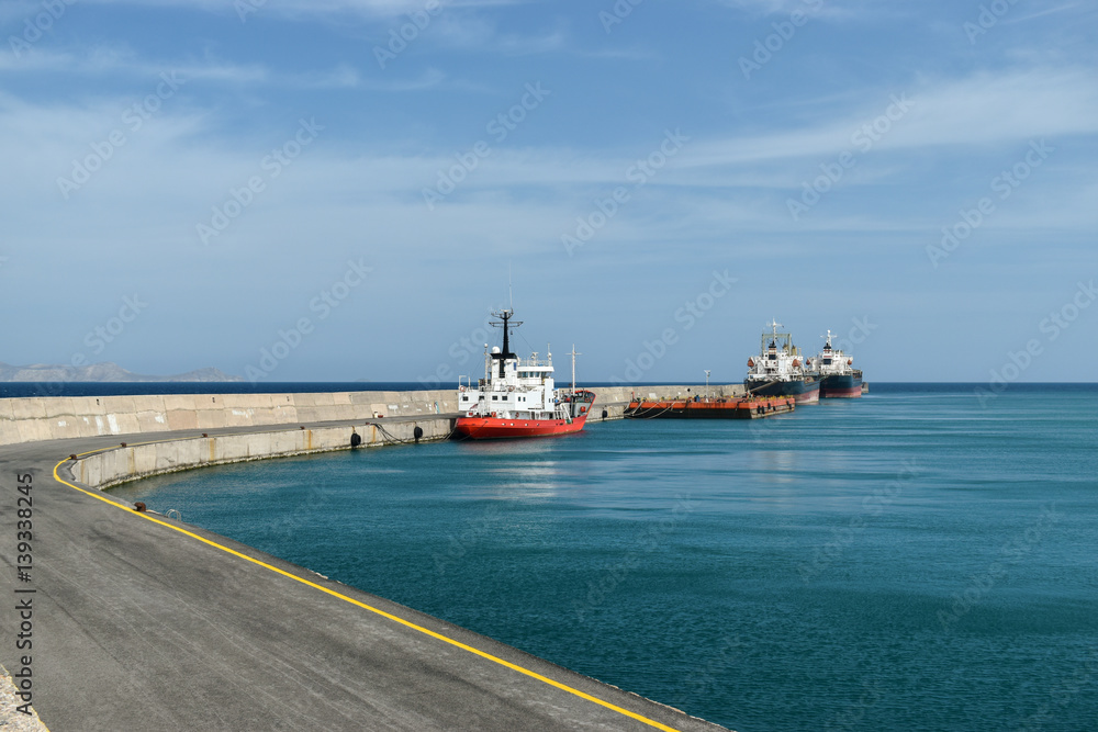 Boats  in the sea port