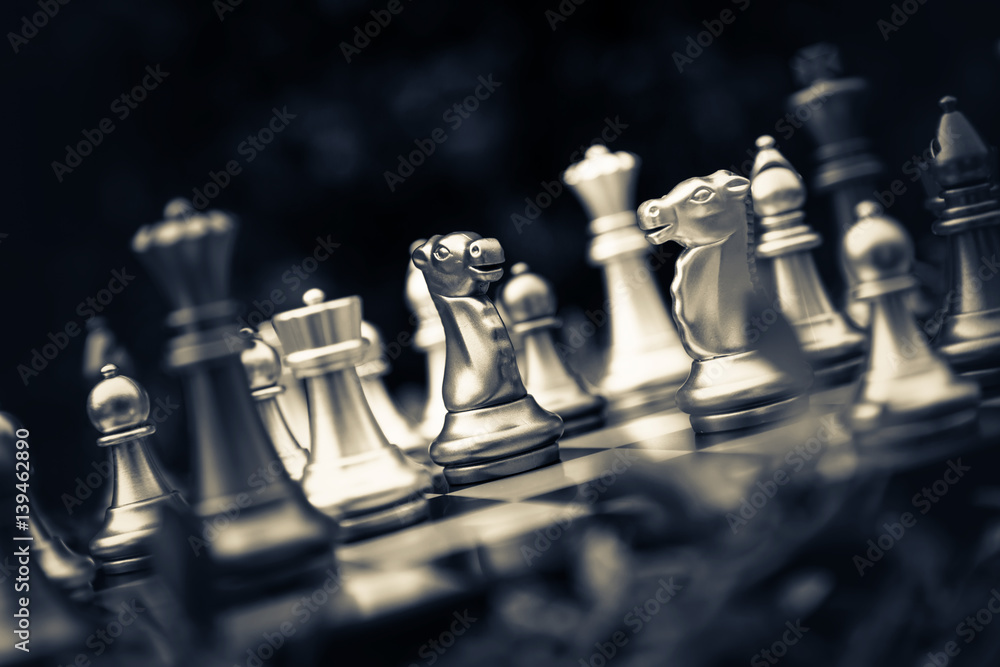 chess board games business and creativity ideas concept